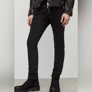 All saints jet black jean cigarette, new never worn, size 28/30